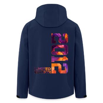 LIMITED EDITION 2012 14 YEARS 14TH BIRTHDAY - Men’s Recycled Softshell Jacket by Stanley/Stella - navy - Back - AI Model Male 185 light (185cm)