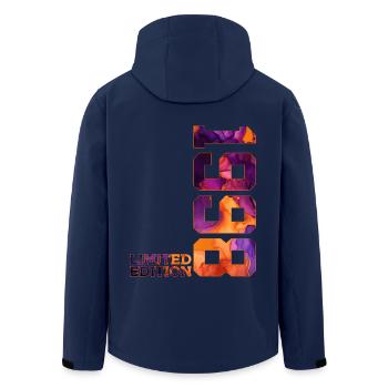 LIMITED EDITION 1998 28 YEARS 28TH BIRTHDAY - Men’s Recycled Softshell Jacket by Stanley/Stella - navy - Back - AI Model Male 185 light (185cm)