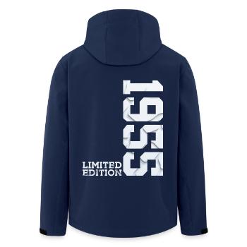 71ST BIRTHDAY LIMITED EDITION 1955 - Men’s Recycled Softshell Jacket by Stanley/Stella - navy - Back - AI Model Male 185 light (185cm)