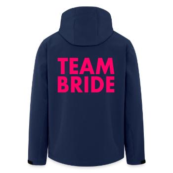 Team bride - Recycelte Männer Softshell-Jacke von Stanley/Stella - Navy - Hinten - AI Model Male 185 light (185cm)