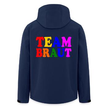 Team braut - Recycelte Männer Softshell-Jacke von Stanley/Stella - Navy - Hinten - AI Model Male 185 light (185cm)