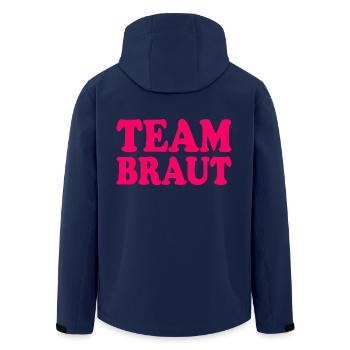 Team braut - Recycelte Männer Softshell-Jacke von Stanley/Stella - Navy - Hinten - AI Model Male 185 light (185cm)