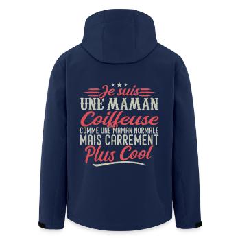 I'm a Hairdresser Mom, Downright Cool - Men’s Recycled Softshell Jacket by Stanley/Stella - navy - Back - AI Model Male 185 light (185cm)