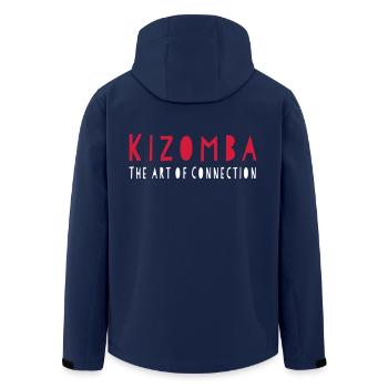 Kizomba L'art de la connexion - Kizomba Danse Fash - Veste softshell homme en polyester recyclé Stanley/Stella - marine - Dos - AI Model Male 185 light (185cm)