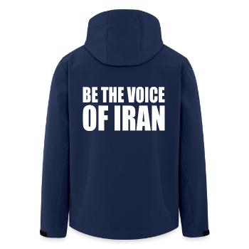 Be the voice of iran - Men’s Recycled Softshell Jacket by Stanley/Stella - navy - Back - AI Model Male 185 light (185cm)