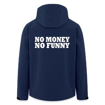 No money no funny - Veste softshell homme en polyester recyclé Stanley/Stella - marine - Dos - AI Model Male 185 light (185cm)