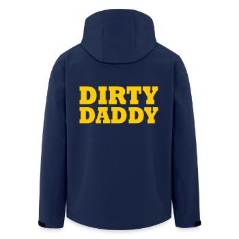 Dirty daddy - Men’s Recycled Softshell Jacket by Stanley/Stella - navy - Back - AI Model Male 185 light (185cm)