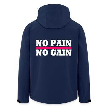 No pain no gain - Men’s Recycled Softshell Jacket by Stanley/Stella - navy - Back - AI Model Male 185 light (185cm)