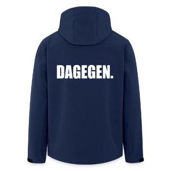 Dagegen - Recycelte Männer Softshell-Jacke von Stanley/Stella - Navy - Hinten - AI Model Male 185 light (185cm)