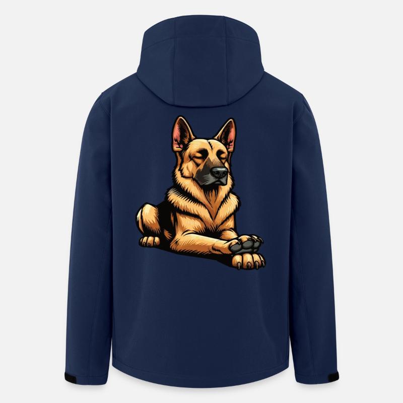 Deutscher Schäferhund Schäferhunde Schäferhunde - Recycelte Männer Softshell-Jacke von Stanley/Stella - Navy
