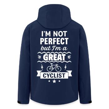 Super-Radfahrer - Recycelte Männer Softshell-Jacke von Stanley/Stella - Navy - Hinten - AI Model Male 185 light (185cm)
