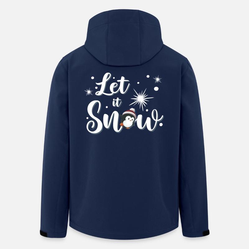 Let It Snow Pinguin - Recycelte Männer Softshell-Jacke von Stanley/Stella - Navy