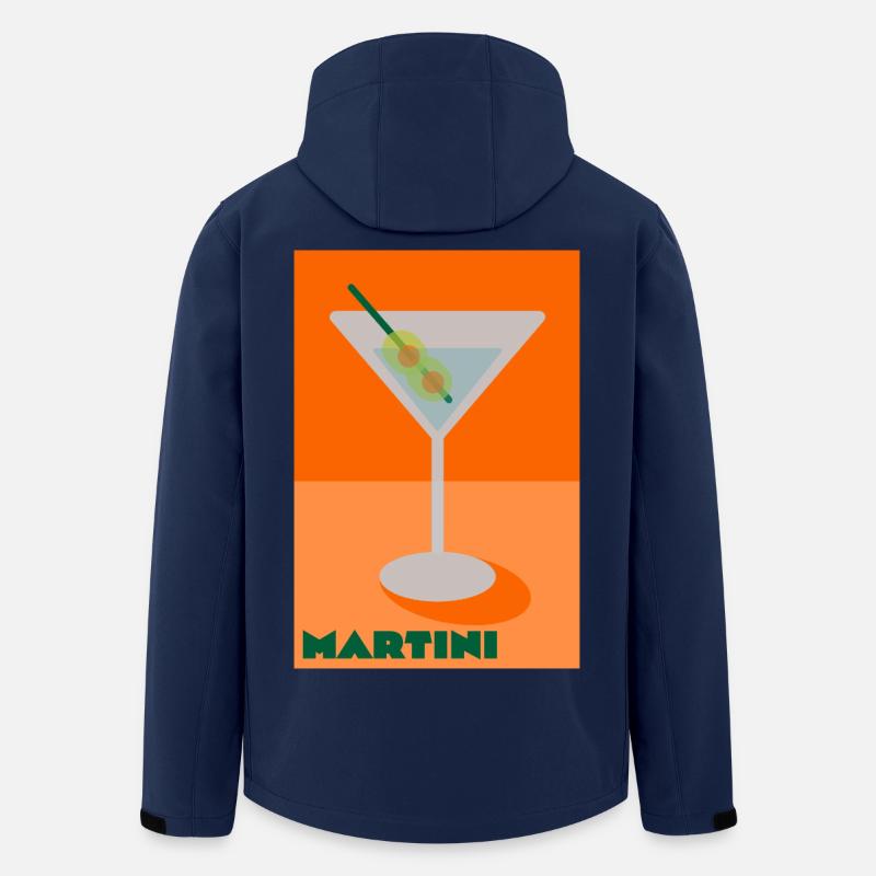 Martini Print - Recycelte Männer Softshell-Jacke von Stanley/Stella - Navy