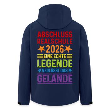 Abschluss 2026 Realschule - Recycelte Männer Softshell-Jacke von Stanley/Stella - Navy - Hinten - AI Model Male 185 light (185cm)
