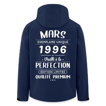 30-jähriges Jubiläum – März 1996 Perfektion - Recycelte Männer Softshell-Jacke von Stanley/Stella - Navy - Hinten - AI Model Male 185 light (185cm)
