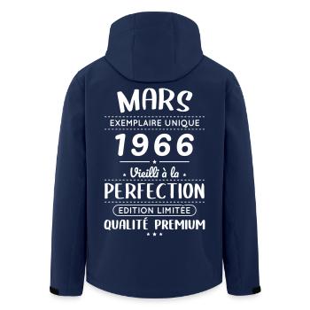 60-jähriges Jubiläum – März 1966 Perfektion - Recycelte Männer Softshell-Jacke von Stanley/Stella - Navy - Hinten - AI Model Male 185 light (185cm)