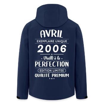 20-jähriges Jubiläum – April 2006 Perfektion - Recycelte Männer Softshell-Jacke von Stanley/Stella - Navy - Hinten - AI Model Male 185 light (185cm)
