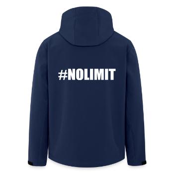 No limit - Men’s Recycled Softshell Jacket by Stanley/Stella - navy - Back - AI Model Male 185 light (185cm)