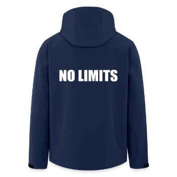 No limits - Men’s Recycled Softshell Jacket by Stanley/Stella - navy - Back - AI Model Male 185 light (185cm)