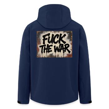 SCHEISS AUF DEN KRIEG - Recycelte Männer Softshell-Jacke von Stanley/Stella - Navy - Hinten - AI Model Male 185 light (185cm)
