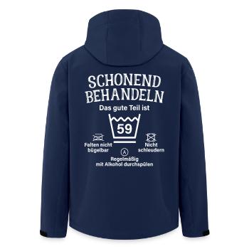 59. Geburtstag Schonend Behandeln 59 Teil Ist 59 - Recycelte Männer Softshell-Jacke von Stanley/Stella - Navy - Hinten - AI Model Male 185 light (185cm)
