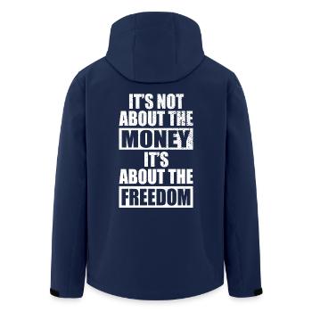Unternehmer Freiheit Aktien ETF It's About Freedom - Recycelte Männer Softshell-Jacke von Stanley/Stella - Navy - Hinten - AI Model Male 185 light (185cm)