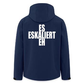 Es Eskaliert Eh Party Club Junggesellenabschied - Recycelte Männer Softshell-Jacke von Stanley/Stella - Navy - Hinten - AI Model Male 185 light (185cm)