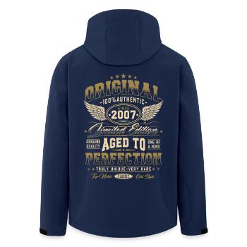 Original 2007 Vintage Born Cadeau d’anniversaire - Veste softshell homme en polyester recyclé Stanley/Stella - marine - Dos - AI Model Male 185 light (185cm)