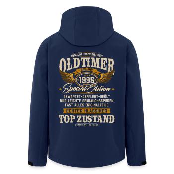 Oldtimer 1995 Jahrgang geboren Geburtstag Geschenk - Recycelte Männer Softshell-Jacke von Stanley/Stella - Navy - Hinten - AI Model Male 185 light (185cm)