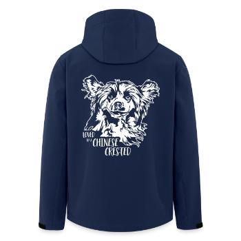 Aimé par un chien chinois à crête Chien Wilsigns - Veste softshell homme en polyester recyclé Stanley/Stella - marine - Dos - AI Model Male 185 light (185cm)