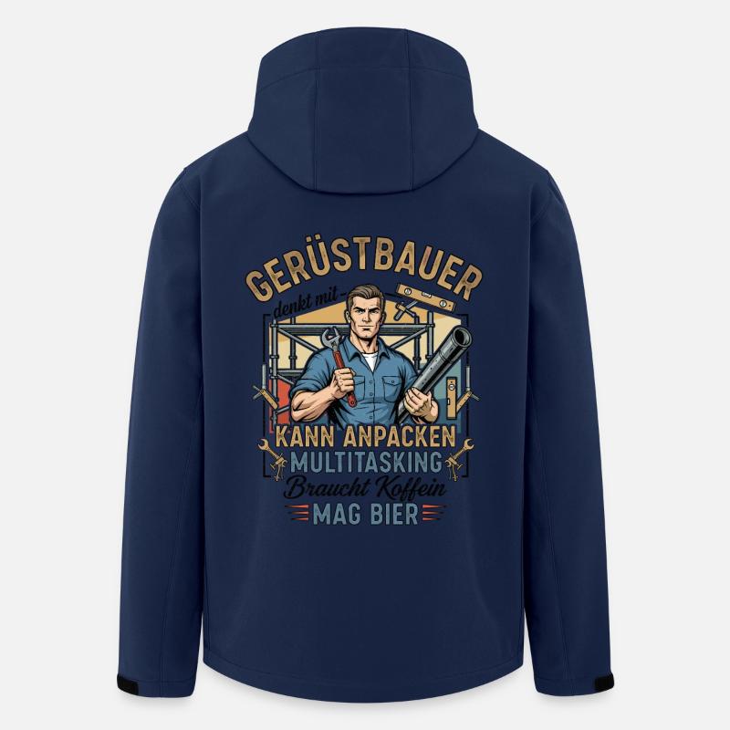 Der Gerüstbauer - Recycelte Männer Softshell-Jacke von Stanley/Stella - Navy