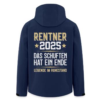 LEGENDE IM RUHESTAND RENTE RENTNER 2025 - Recycelte Männer Softshell-Jacke von Stanley/Stella - Navy - Hinten - AI Model Male 185 light (185cm)