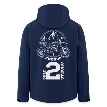 Enduro 2T - Men’s Recycled Softshell Jacket by Stanley/Stella - navy - Back - AI Model Male 185 light (185cm)