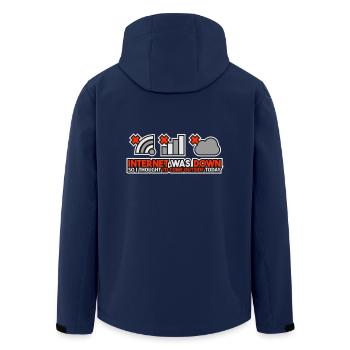 Internet Was Down - Offline Programmierer Computer - Recycelte Männer Softshell-Jacke von Stanley/Stella - Navy - Hinten - AI Model Male 185 light (185cm)