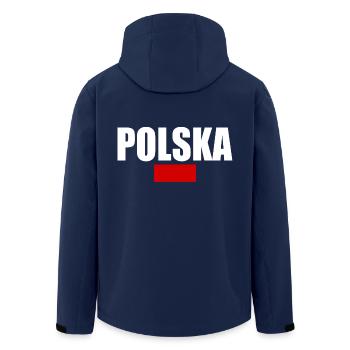 Pologne - Veste softshell homme en polyester recyclé Stanley/Stella - marine - Dos - AI Model Male 185 light (185cm)