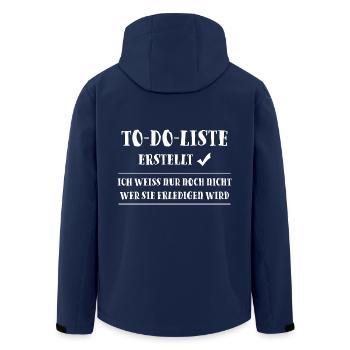 To-do-liste erstellt - Recycelte Männer Softshell-Jacke von Stanley/Stella - Navy - Hinten - AI Model Male 185 light (185cm)