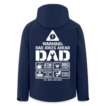 Warning Dad Jokes Ahead Vater - Recycelte Männer Softshell-Jacke von Stanley/Stella - Navy - Hinten - AI Model Male 185 light (185cm)
