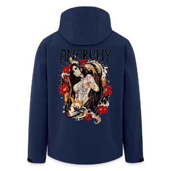 HIPPIE BLUMENKIND - Tattoo Engel Blumen Geschenk - Recycelte Männer Softshell-Jacke von Stanley/Stella - Navy - Hinten - AI Model Male 185 light (185cm)