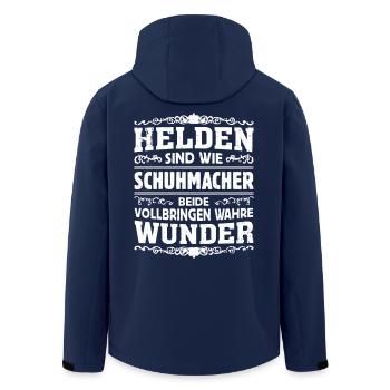 Schuhmacher - Helden - Recycelte Männer Softshell-Jacke von Stanley/Stella - Navy - Hinten - AI Model Male 185 light (185cm)