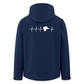 Lustige Whippet Originelles Geschenk - Recycelte Männer Softshell-Jacke von Stanley/Stella - Navy - Hinten - AI Model Male 185 light (185cm)