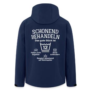 Schonend Behandeln 12 Geschenk Zum 12. Geburtstag - Recycelte Männer Softshell-Jacke von Stanley/Stella - Navy - Hinten - AI Model Male 185 light (185cm)