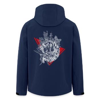 Planet der Fleischfressenden Pflanzen in Weiß - Recycelte Männer Softshell-Jacke von Stanley/Stella - Navy - Hinten - AI Model Male 185 light (185cm)