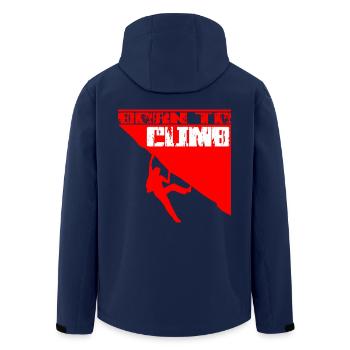 Born To Climb Red - Men’s Recycled Softshell Jacket by Stanley/Stella - navy - Back - AI Model Male 185 light (185cm)