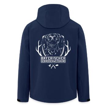 BAYERISCHER GEBIRGSSCHWEISSHUND Jagdhund Wilsigns - Recycelte Männer Softshell-Jacke von Stanley/Stella - Navy - Hinten - AI Model Male 185 light (185cm)
