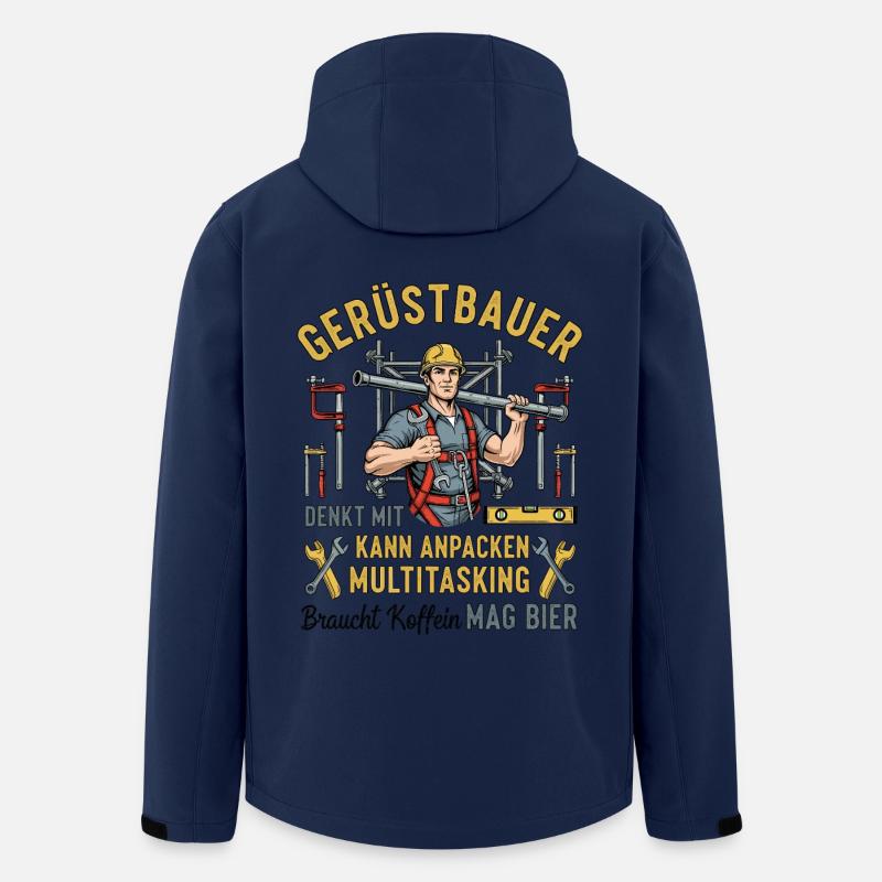 The Scaffolding Builder - Men’s Recycled Softshell Jacket by Stanley/Stella - navy