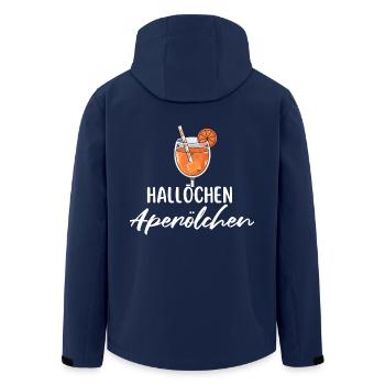 Hallöchen Aperölchen Geburtstag Party Karneval JGA - Men’s Recycled Softshell Jacket by Stanley/Stella - navy - Back - AI Model Male 185 light (185cm)