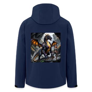 Scarlett et son ami le dragon - Veste softshell homme en polyester recyclé Stanley/Stella - marine - Dos - AI Model Male 185 light (185cm)