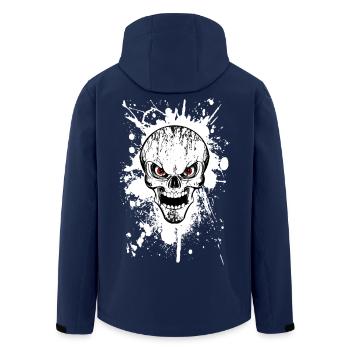 skull grunge style 02 - Recycelte Männer Softshell-Jacke von Stanley/Stella - Navy - Hinten - AI Model Male 185 light (185cm)