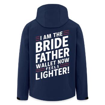Brautvater Hochzeit Spruch Vater - Recycelte Männer Softshell-Jacke von Stanley/Stella - Navy - Hinten - AI Model Male 185 light (185cm)