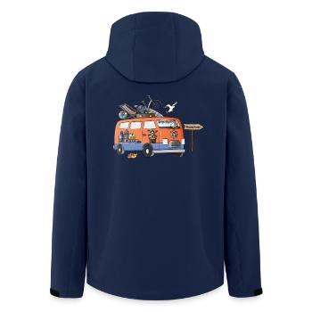 Holland Camper Motiv Vanlife Camping Urlaub - Recycelte Männer Softshell-Jacke von Stanley/Stella - Navy - Hinten - AI Model Male 185 light (185cm)